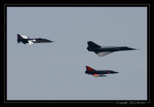 Dassault Mirage IVP, Sepecat Jaguar A y Dassault Mirage IIIR de l'Armée de l'Air.