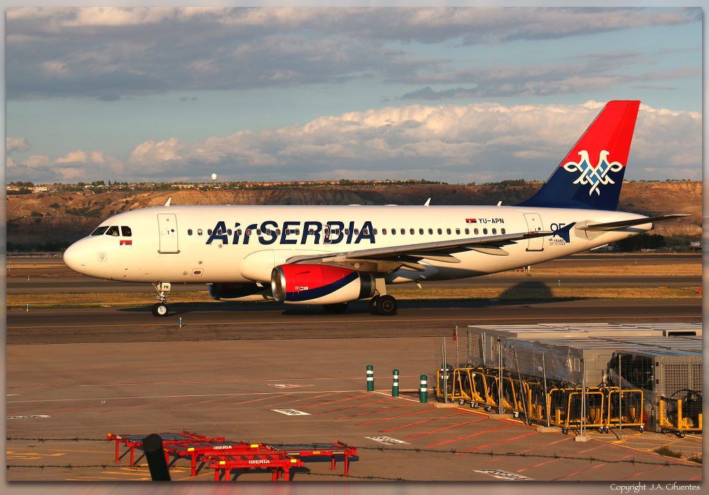 Airbus A319 (YU-APN) de Air Serbia.